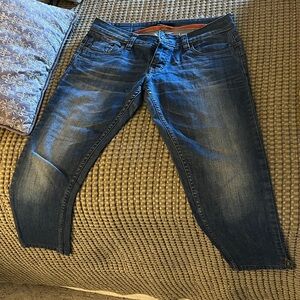 Splash Denim Jeans with Orange Trim
